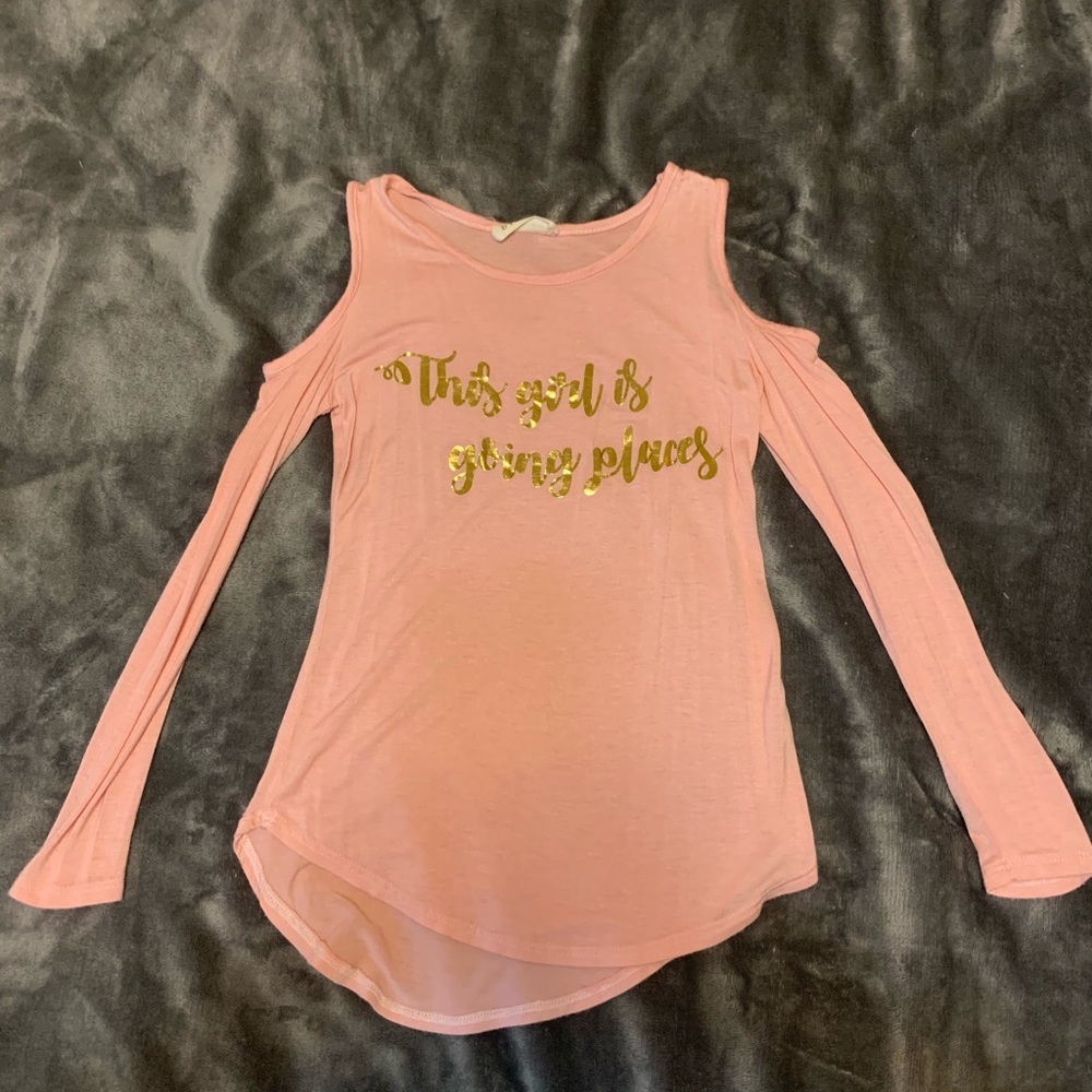 Btween off the shoulder long sleeve tee.